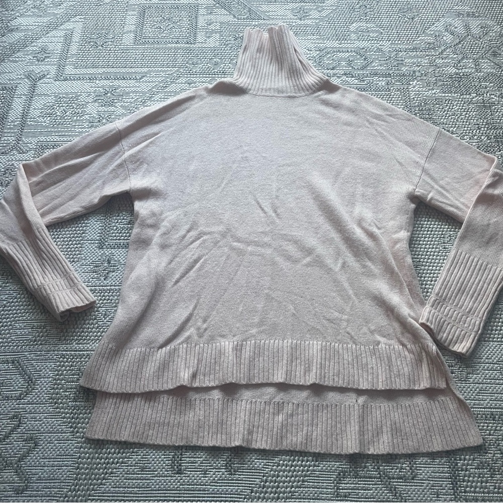 J. Crew Soft Pink Turtleneck Sweater
